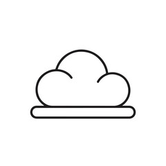 Obraz premium A simple black line drawing of a cloud computing icon on a white background, representing Minimal Outline UI / UX Core Icons.