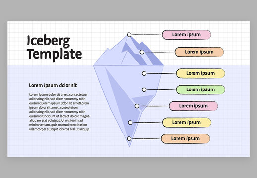 Iceberg Infographic with Cute Education Style for School Teachers