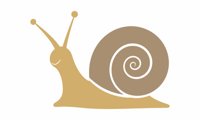 Snail Silhouette Icon Simple Snail Graphic Shell Symbol.