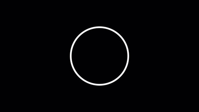  20 seconds Countdown timer from 20 to 0 real time. neon glowing animation.4k animation video light style on black background, Circle animation.