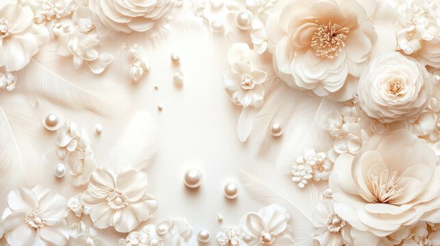 Pastel floral arrangement, delicate, soft background, creative design, possible use in invitations