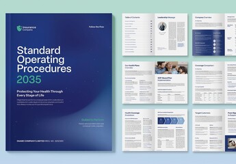 Corporate Brochure, Standard Operating Procedure SOP, Company Handbook, White Paper Report & Newsletter Template