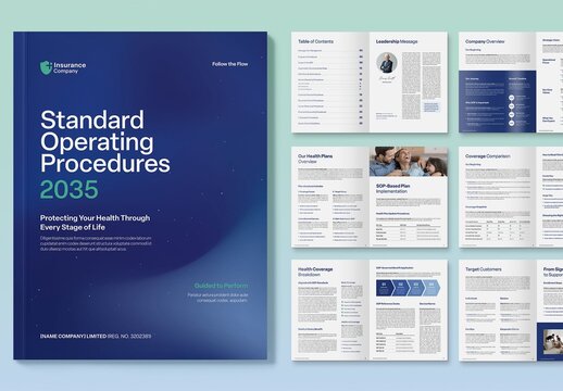 Corporate Brochure, Standard Operating Procedure SOP, Company Handbook, White Paper Report & Newsletter Template
