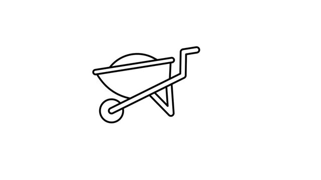 Wheelbarrow animated icon
