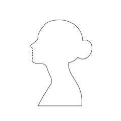 Woman Head Profile Line Art Collection &ndash; Clean Outline Style