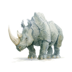 Fototapeta premium Behemoth, watercolor vector, isolated on a white background.