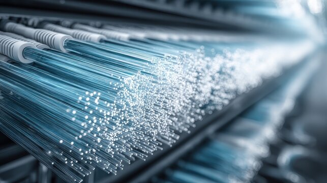 Fiber Optic Cables Assembled for Data Transmission Testing - Powered by Adobe