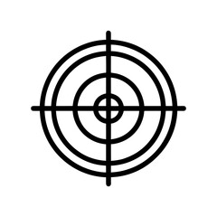 Crosshair Target and Bullseye Outline Icon Set Vector.