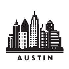 Obraz premium Austin City Skyline Icon Vector