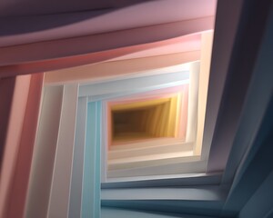 Pastel Colored Slides And Tunnels In Evening Light With Soft Glare