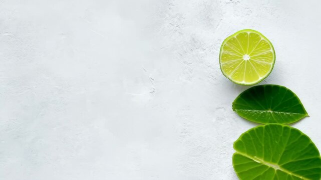 Refreshing Mint and Lime Popsicles Surrounded by Fresh Limes and Mint Leaves on a Light Gray Background