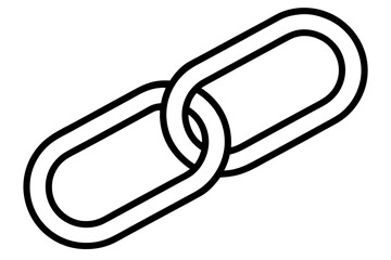link icon line art, simple black and white icon representing a link vector