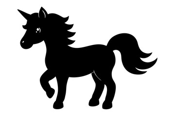 cute unicorn line art, Cute cartoon unicorn with a spiraling horn and flowing mane Vector © Dream Forge Studio 