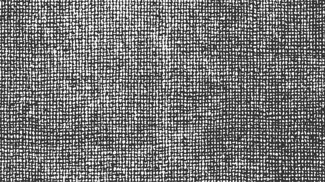 Black and white woven fabric texture with visible threads and irregular pattern textile