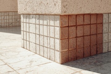 タイルと床のコーナーの詳細