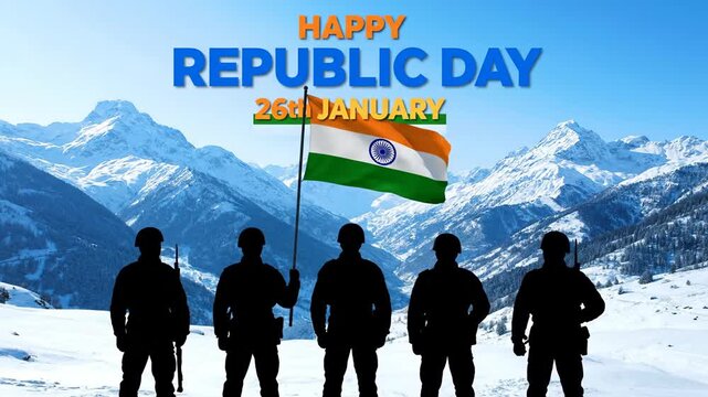 Republic Day India Indian Army Flag Himalayas Defense Patriotism