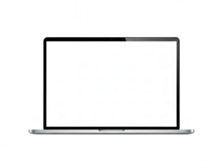 Minimalist laptop icon isolated on transparent background