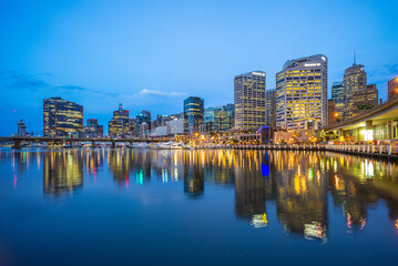Scenery of Darling Harbor in Sydney, Australia