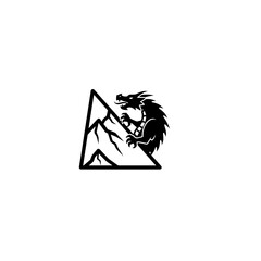 Obraz premium Dragon Mountain Emblem