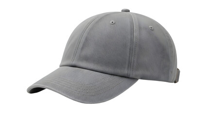 Side View of Charcoal Grey Baseball Cap Mockup for Streetwear Brand Identity