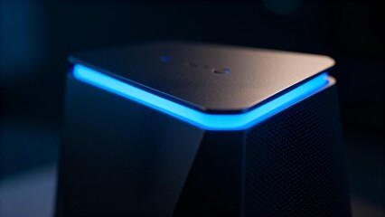 Modern speaker with blue light
