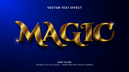 magic editable text effect 3d vector