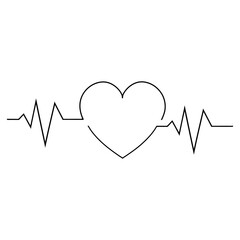 Heartbeat Pulse Icon Stock Graphic.