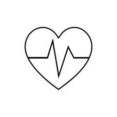 Heartbeat Symbol Stock Illustration on White Background