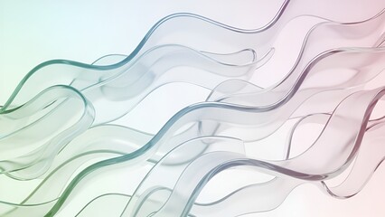Subtle Waves of Gradient Light Translucent Surface for Modern Design Project