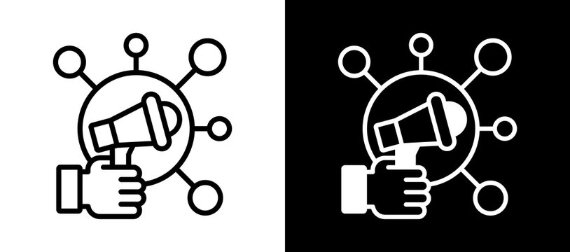 Affiliate Marketing whiteblack icon