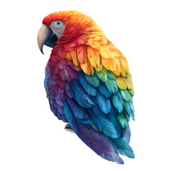 Fototapeta premium Vibrant parrot isolated on transparent background