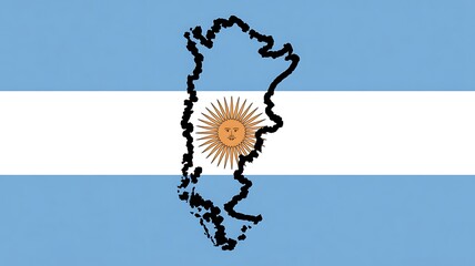 Argentina icon.Outline vector icons collection.