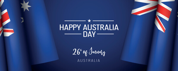 Australia day vector banner, greeting card