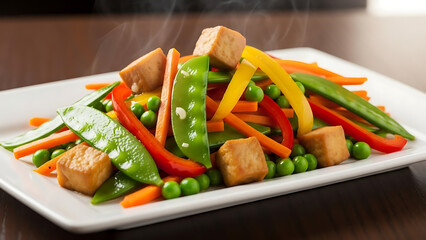 Healthy and Delicious Stir-Fried Tofu and Vegetables, a Nutritious Meal