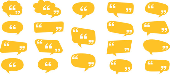 A pattern of yellow speech bubbles on a white background