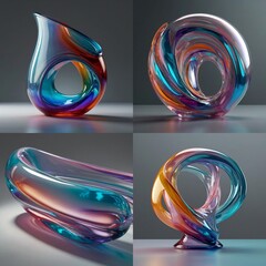 colorful glass vases