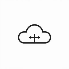 Cloud data transfer icon