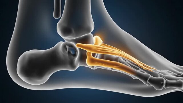 3D Animation of Spring Ligament and Medial Arch in Human Foot