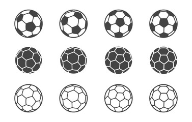 Obraz premium Soccer ball vector, Football ball svg, Soccer ball silhouette, Soccer ball svg, Soccer ball outline, Football svg, Football icons, Soccer ball icon, Football outline -V02.