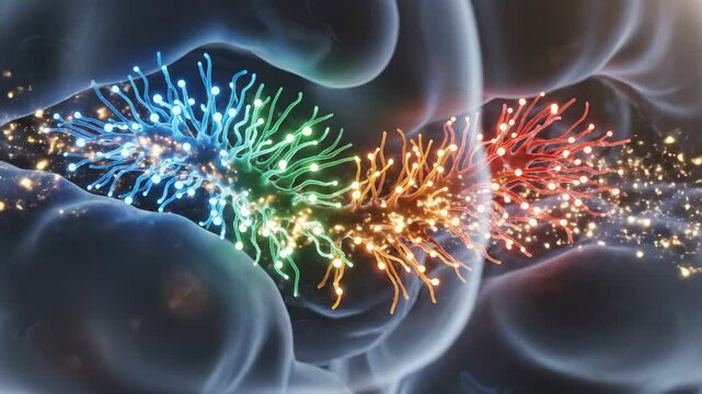 Neural Network in Dorsomedial Hypothalamus with Glowing Interneurons