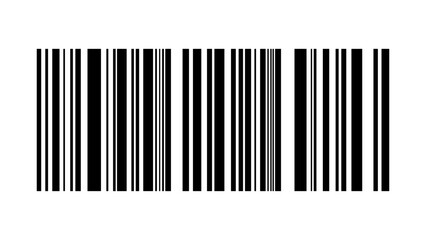 Abstract black barcode composed of vertical lines, isolated on a white background. Conceptual vector illustration representing data encoding, product identification, retail scanning, logistics, invent