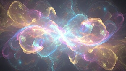 Vibrant abstract energy tendrils in a mesmerizing display of colorful light waves and luminous forms