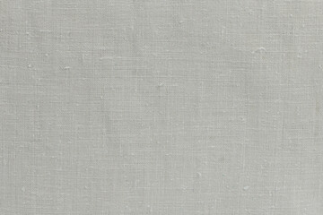 Light Gray Natural Linen Fabric Texture Background with Rough Weave Detail
