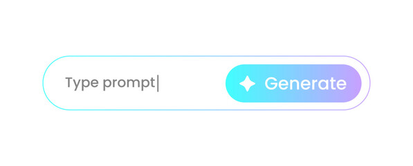 Generate artificial intelligence buttons. Machine learning technology concept.