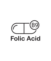 folic acid icon, vector best line icon.