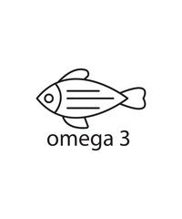 omega 3 icon, vector best line icon.