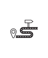 road map icon, vector best flat icon.