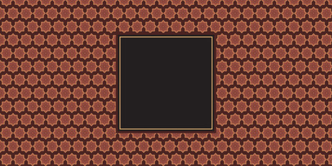 Ramadan Kareem window and mosque backgrounds. Eid mubarak or Modern Islamic greeting cards, Poster and social media banner template with geometric pattern overlay effect in trendy warming brown colors