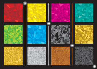 Colorful Gemstone-Style Vector Texture Set