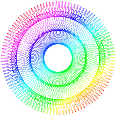 Simple rainbow line frames with double stroke. Monogram blank for text decoration.